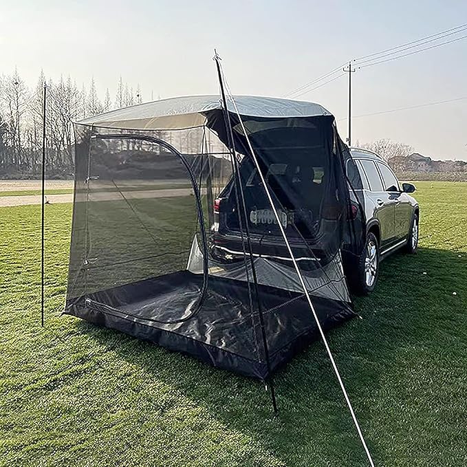 Tailgate Shade Awning Tent, Family Camping Tent Car Tents for Campers Car Camping SUV Rear Tent for SUV Tent Hatchback Minivan Sedan Camping Car Awning Sun Shelter Outdoor Supplies