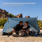 Naturehike Mongar Base 2-3 Person Camping Tent, Lightweight Waterproof Backpacking Tent with Footprint