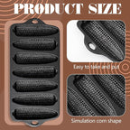 2 Pcs Cast Iron Corn stick Pan Corn Bread Molds with 7 Corncob Sticks Cornbread Loaf Cakes Corndog Baking Compatible with Oven, Stovetop, Grill, and Campfires