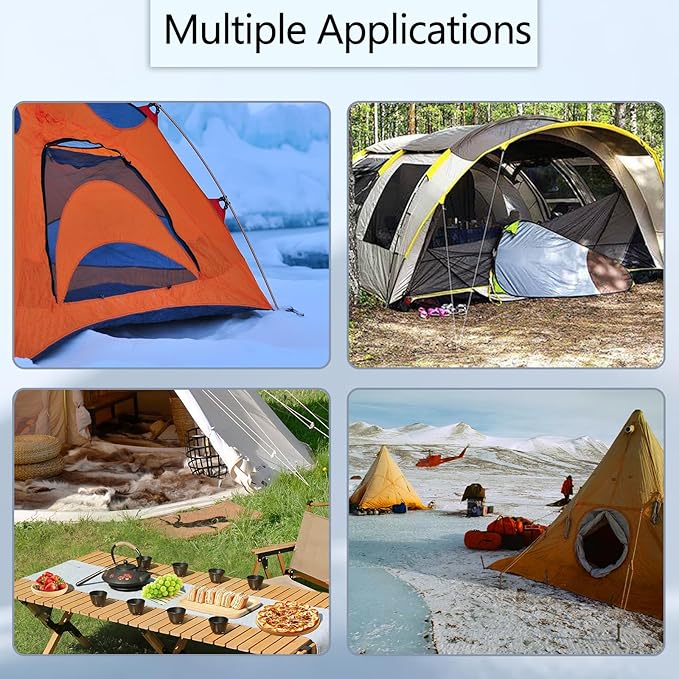 Universal Ice Anchor Tool Ice Anchor Drill Adapter Kit, 1 Ice Fishing Shelter Stake Nail 1/4" Adapter, Ice Fishing Accessories and Equipment, Ice Shanty Anchors for Ice Fishing Shelter Tent