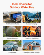 VEVOR Water Storage Bladder 105.7 Gallon Large Capacity Water Bag, Portable & Collapsible Soft Waters Container, Leakproof & Tear-Resistant PVC Emergency Waters Storage Tank for RV Truck & Outdoor Use