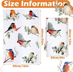Set of 6 Birds Kitchen Towels Hummingbird Tea Towels Absorbent Dish Towels Birds on Branch 24 x 16 Inches Kitchen Gifts Cardinal Hand Towels Bird Lover Gifts for Farmhouse Kitchen Bathroom Decorations