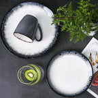 GaRcan Plate and Bowl Set Round Dinnerware Set, 16 Piece Porcelain Dinnerware Sets, Ceramica Dishes Dinner Sets, Modern Tableware with Dinner Plates
