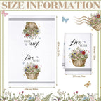 Boyiee Set of 6 Floral Kitchen Towels Wildflower Dish Towels Butterfly Truck Tea Towels 24 x 16 Inches Absorbent Hand Towels Flower Lover Housewarming Gifts for Farmhouse Kitchen Bathroom Decorations