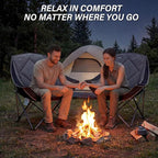 CAMPHILL Folding Camping Chair,Oversized Portable Camping Chair with Cup Holder,Heavy Duty Padded Lawn Chair for Camping, Tailgates, Beach, and Sports