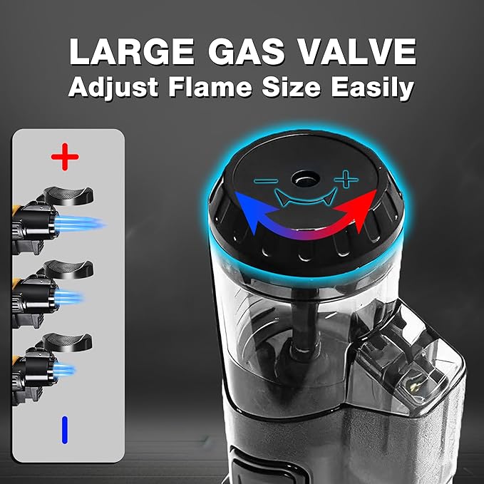 Urgrette Torch Lighter Refillable Butane Triple Torch Lighters Jet Flame Gas Lighter Pocket Lighter for Camping Grill Fireplace Camping (Without Fuel) 2 Pack,Orange