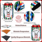 Kentucky Horse Derby Can Cooler Sleeves, 18-Pack Neoprene Derby Beverage Coolers Derby Party Supplies with 9 Unique Designs for Beverage Insulation Cup Decorations