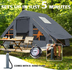 Inflatable Tents for Camping - Easy Blow Up Glamping Tent with Hand Pump, Waterproof PVC Air Inflatable Tent House for Family Weekend Camping