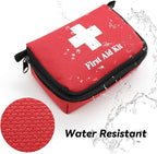 Faylapa 6Pcs Mini Empty First Aid Bag, 5.5x3.5x1.5 inches Small First Aid Kit, Emergency Medical Essentials Pouch Bag for Travel, Car, Home, Office, Camping, Outdoors, Hiking (Bag Only)