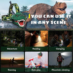 Dysaim Kids Headlamp,Rechargeable T-Rex Dinosaur Headlamp for Kid and LED Head Lamp Camping Gear Flashlight,Hiking Accessories Headlight Toys,Four Light Modes Suitable for Reading/Party Gift(2 Pack)