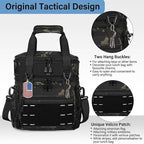 Lunch Box Cooler Bag - Insulated Tactical Lunchbox for Men - Large Lunch Pail Kit for Adults Work Outdoor Shifts Trips Black Camo 25L