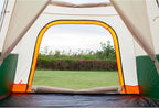 KTT Extra Large Tent 10-12-14 Person(A),Family Cabin Tents,2 Rooms,3 Doors and 3 Windows with Mesh,Straight Wall,Waterproof,Double Layer,Big Tent for Outdoor,Picnic,Camping,Family Gathering