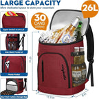Capolo Cooler Backpack for Men Women Insulated Backpack Cooler Leak Proof Thermal Bag Beverage Soft Cooler Bag Lunch Backpack for Camping 30/45 Cans