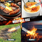 Propane Gun Torch - Powerful Grill & Cooking Blower Torch - Culinary Torch Sous Vide - Adjustable Flamethrower for BBQ, Campfire, Charcoal Wood Grills Lighter(Tank Not Included)