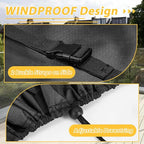 Hammock Cover Waterproof, 600D Heavy Duty Oxford-Thickened Cover for 10 - 12FT Hammock Stand With Handles,Vents,Click-Close Straps & Reflective Strip All Weather Protection