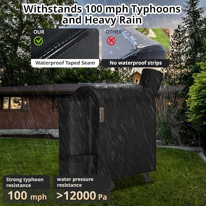 Grill Cover for Traeger Pro 22/575 Series BAC503,[900D Heavy Duty Waterproof Upgraded] Wood Pellet Smoker Grill Cover for Pro 575,Accessories for Traeger Lil'Tex Elite,Eastwood