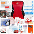 Earthquake Kit - 72 HRS Essential Emergency Survival Kit, Heavy Duty 72 Hour Bug Out Bag Survival Kit for Earthquake, Hurricane, Tsunami - Include Emergency First Aid Kit, Water, Food (Red 2 Person)