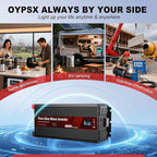 5000W Power Inverter 12V to 110V 120V AC Pure Sine Wave Inverters for RV Truck Camping,Outdoor Off-Grid Power Converter with LCD Display,Wired Controller,AC Outlets USB Ports(12V-5000Watt)