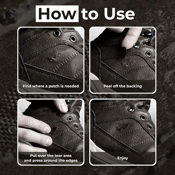 aZengear Repair Patches for Jackets, Tent, Shoe Toe, Air Mattress, Inflatables, PVC Gear - Waterproof, Self-Adhesive, Tear-Cold-Heat-Resistant, Down Puffer Coat (11 Pcs, Charcoal Brown)
