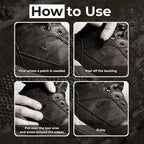 aZengear Repair Patches for Jackets, Tent, Shoe Toe, Air Mattress, Inflatables, PVC Gear - Waterproof, Self-Adhesive, Tear-Cold-Heat-Resistant, Down Puffer Coat (11 Pcs, Charcoal Brown)