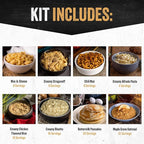 Ready Hour 4-Week Emergency Food Supply (250 Servings), Emergency Food Storage and Meal Entrées, Real Non-Perishable, 25-Year Shelf Life Food, Portable Flood-Safe Container