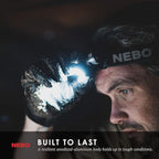 NEBO Transcend Rechargeable Headlamp | 1000 Lumens, 5 Light Modes, Detachable Magnetic Work Light, Water Resistant, Bright LED Headlight for Hiking & Camping, Includes USB Charging Cable