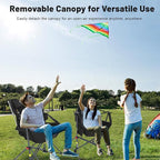 Nice C Hammock Camping Chair with Canopy, Portable Swinging Camping Chair with Shade, Outdoor Folding Swinging Umbrella Chairs, Rocking Camping Chairs, with Adjustable Canopy, Cup Holder (2 Pack)
