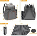 Picnic Backpack for 4, Picnic Basket Set, Leakproof Picnic Bag, Beach Cooler Backpack with Insulated Cooler Wine Pouch,Picnic Blanket, Double Deck Picnic Backpack for Beach,Camping,Park(Grey)
