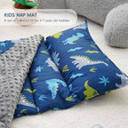 Bunnikins & Clover Toddler Nap Mat with Removable Pillow, Nap Mats for Preschool, Easy Clean Toddler Nap Pad for Kindergarten, Kids Sleeping Bag for Travel Camping