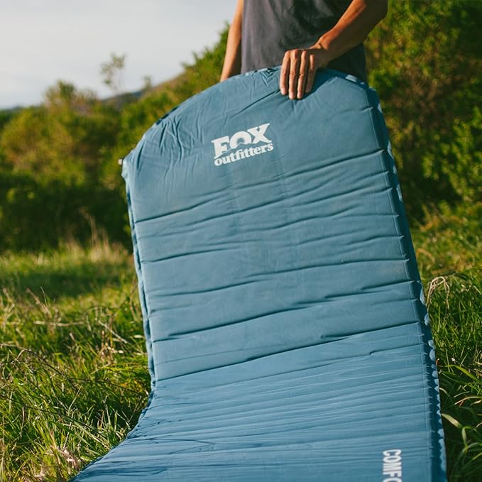 Fox Outfitters Comfort Series Self Inflating Camp Pad - Perfect Foam Sleeping Pads for Camping, Backpacking, Hiking, Hammocks, Tents (Regular)