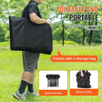 VEVOR Portable Folding Bench, 6 Seats Foldable Sideline Bench, Outdoor Camping Bench Chairs with Carry Bag, Team Sport Sideline Benches for Football, Camping, Fishing, No Assembly Instant Seating