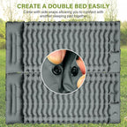 Camping Sleeping Pad, Ultralight Camping Mat with Pillow Built-in Foot Pump Inflatable Sleeping Pads Compact for Camping Backpacking Hiking Traveling - Gray