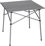 Lippert HD Hybrid Foldable Camp Table with Carry Bag White 27 1/2” x 27 1/2” x 27 1/2" (H x W x D),Hammer Grey