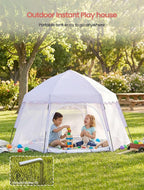 Portable Large Pop Up Kids Indoor Outdoor Tent with Canopy UV Cover,Thick Removable Floor for Sleeping Or Beach Shelter (Lilac)