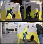JAX3® Professional Work Tent | Pop Up | 6,2x6,2x7 Ft | Instant Quick and Easy Tool-Free Setup | Waterproof UV50+ | Splicing, Commercial Tent, Fiber Optic for Heavy-Duty Use