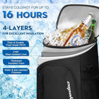 Capolo Cooler Backpack for Men Women Insulated Backpack Cooler Leak Proof Thermal Bag Beverage Soft Cooler Bag Lunch Backpack for Camping 30/45 Cans