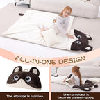 70" 4.2lbs Cat Thickened Kids Nap Mat for Preschool, Daycare,Kindergarten,Soft Washable for Boys and Girls, 2-in-1 Stuffed Animals Sleeping Bag and Pillow, Sleep Sack for Toddlers