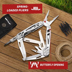 Multitool with Pocket Knife, Birthday Gifts for Men Women Mom Dad, WETOLS 21-in-1 Stainless Steel Pliers with Screwdrivers, Self-locking Multi tools with EDC Sheath, Ideal for Home, Camping, Survival