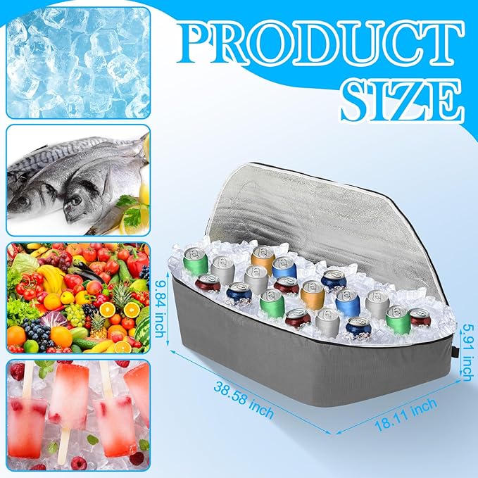 Golf Cart Cooler Bag 9.84 x 18.11 x 38.58 inches Golf cart Insulated Bag Accessories Leak Proof Keep Drinks Cold for Picnic Beach Work Trip Camping