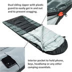 Alpine Swiss 0°C (32°F) Sleeping Bag Lightweight Waterproof with Compression Sack Adults All Seasons Camping Hiking Backpacking Travel Outdoor Indoor