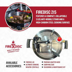 FIREDISC 215 Limited Edition Ultra Portable Tabletop Propane Cooker in Jet Black TCGFD215B, 16.5-in. Plow Disc Camping Stove is an Ideal Portable Stove, Tailgate Grill, Propane Outdoor Cooking