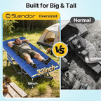 Slendor XXL Folding Camping Cot for Adults with Mattress Pillow Carry Bag, 32 inch Extra Wide Portable Sleeping Cot, 900LBS Support Outdoor Cot Bed for Office Nap Beach Travel RV