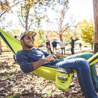 CHILLAX 1 to 2 Person Travel Hammock with Integrated Suspension System for Camping, Hiking, and Lounging Outdoors, Supports 395 Pounds, Gray
