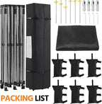 Yaheetech Heavy Duty Pop Up Canopy Tent, 10x20 Commercial Instant Shelter Tent for Wedding, Parties, Adjustable Outdoor Canopy with Wheeled Carry Bag, 6 Sandbags & 10 Stakes, Black