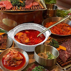 28 Pcs Disposable Aluminum Pot with Lid Round Foil Pans for Cooking, Baking, and Heating Food Container for Vacation, Camping, and Party Supplies (33.8 oz)