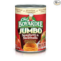 Chef Boyardee Jumbo Spaghetti and Meatballs, 14.5 oz, 12 Pack