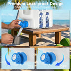 ASIEIT 3 Gallon/5 Gallon Water Jug with Spigot, Portable Water Tank BPA Free, Leak-Proof Water Containers for Camping Water Storage Containers for Emergency Outdoor Hiking Picnic, Green/Yellow/White