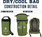 Enthusiast Gear Insulated Dry Bag Floating Cooler – 10L / 15L / 25L Roll Top, Leak Proof, Waterproof, Collapsible, with Padded Shoulder Strap - Perfect for Kayaking Fishing Beach