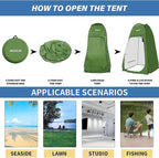 AKOZLIN Portable Pop Up Shower Tent Instant Privacy Dressing Changing Tent Outdoor Shower Room Camp Toilet Tent