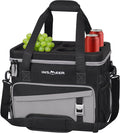 INSMEER Soft Cooler Bag with Hard Shell & 4 Cup Holders, 55 Cans 40L Collapsible Soft Sided Cooler, 100% Leakproof Insulated Cooler Bag Portable for Beach Travel Camping Picnic